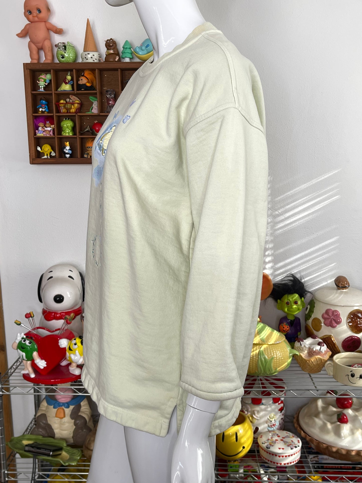 Vintage 90s Winnie The Pooh Bleached Oversized Sweater Sz S