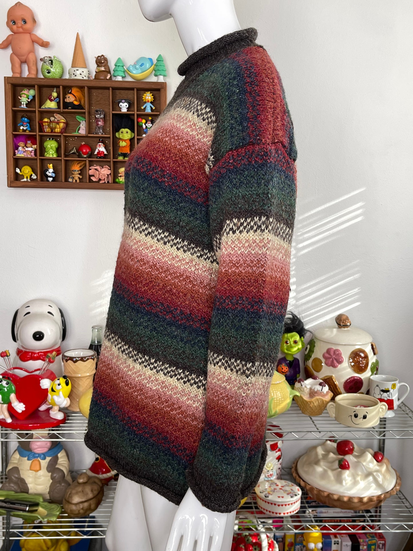 Vintage 90s Fall Ombre Knit Sweater Sz M