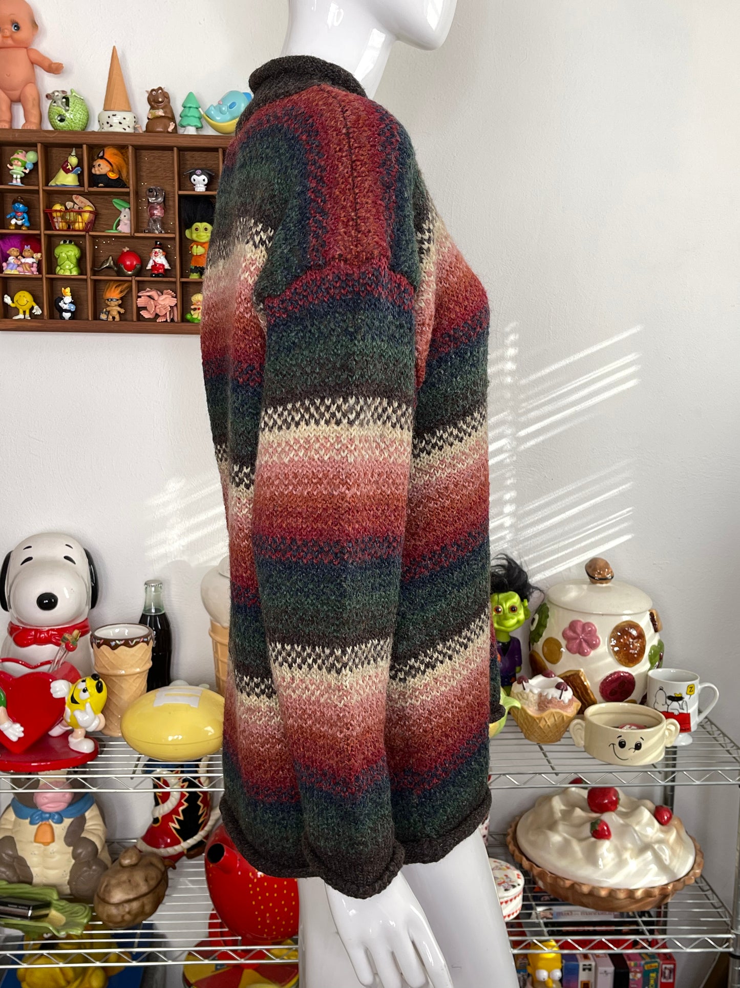 Vintage 90s Fall Ombre Knit Sweater Sz M