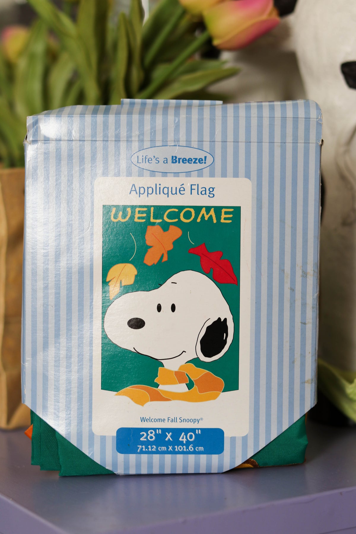 2000s Welcome Fall Snoopy Decorative Flag (FLAWED)