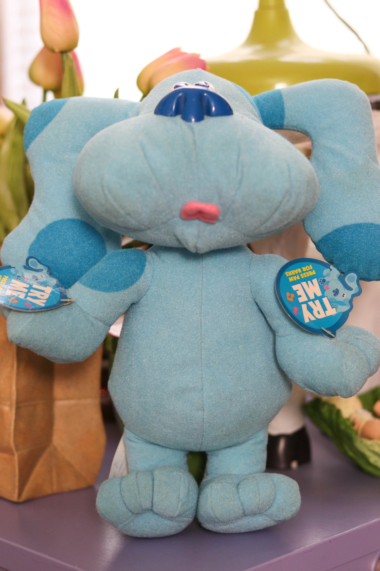 Vintage 90s Blue's Clues Sing Along Plush