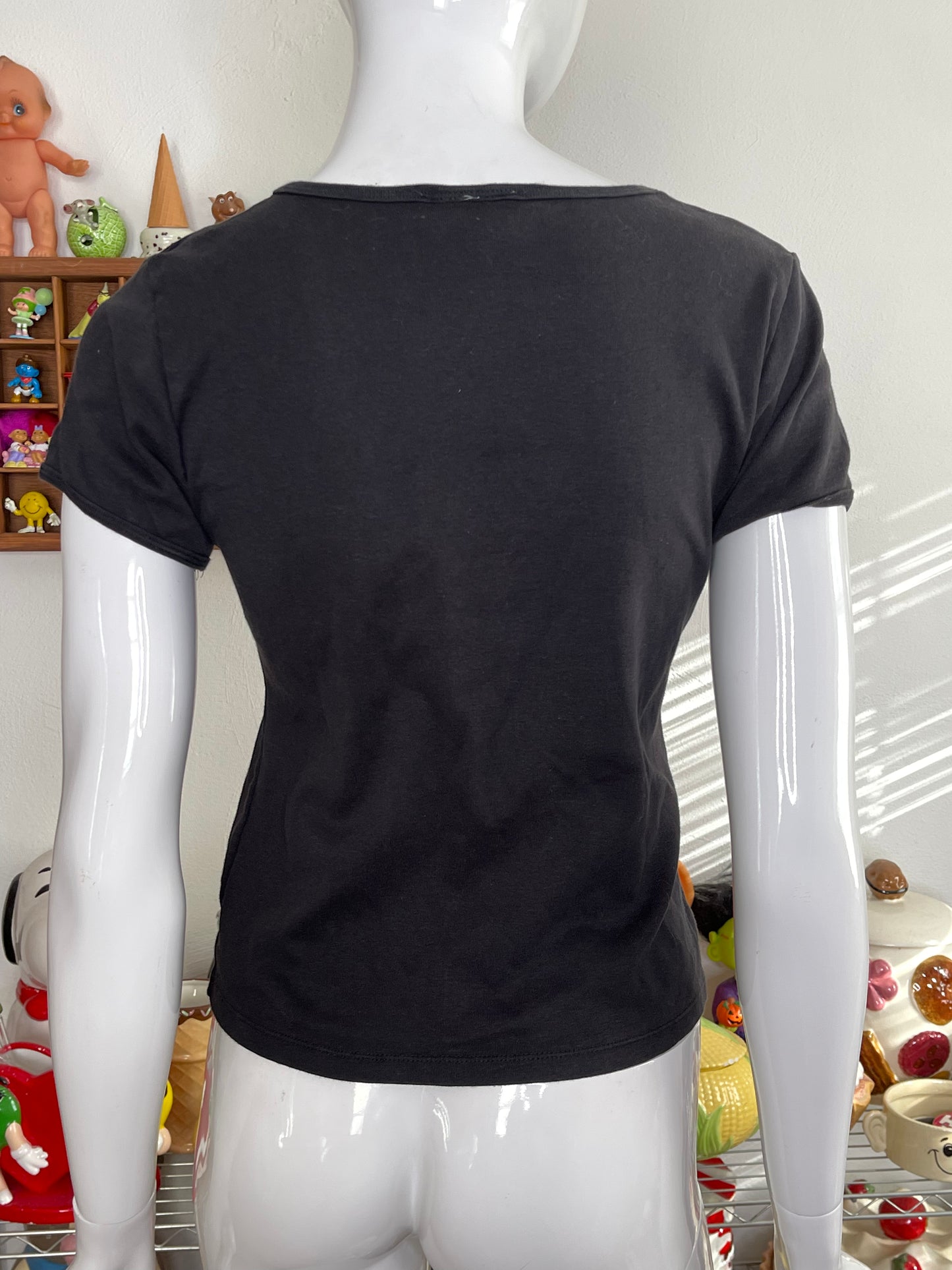 2000s Mickey Mouse "Start your engines" Baby tee Sz M