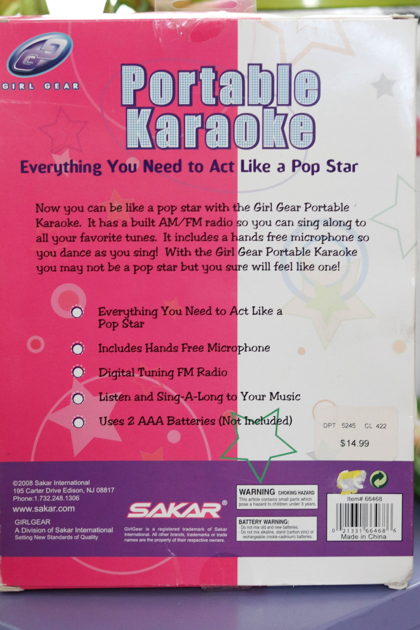 2000s Y2K Pop Star Heart Shaped Portable Karaoke Radio