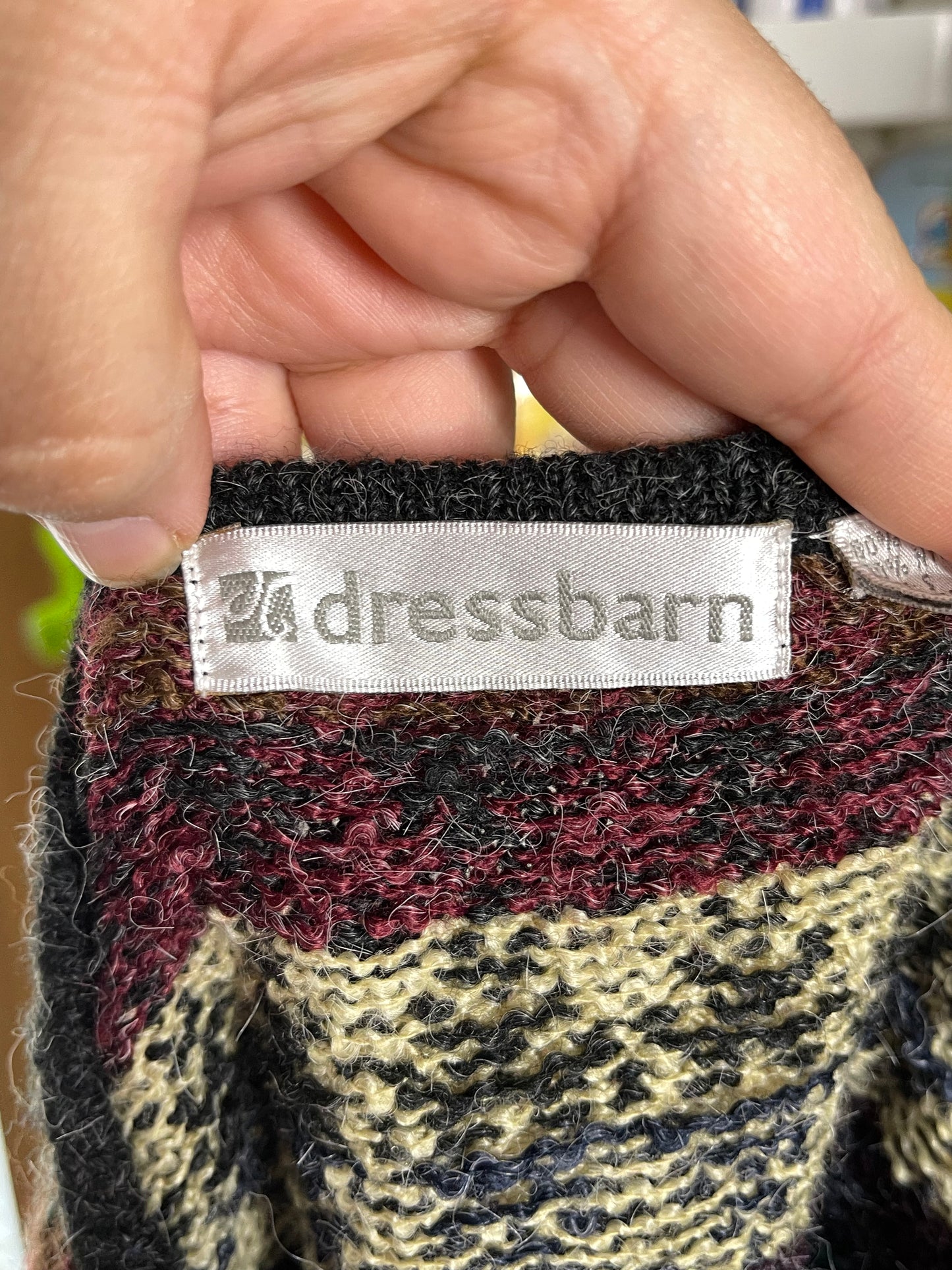 Vintage Fall Fuzzy Knit Cardigan Sz S