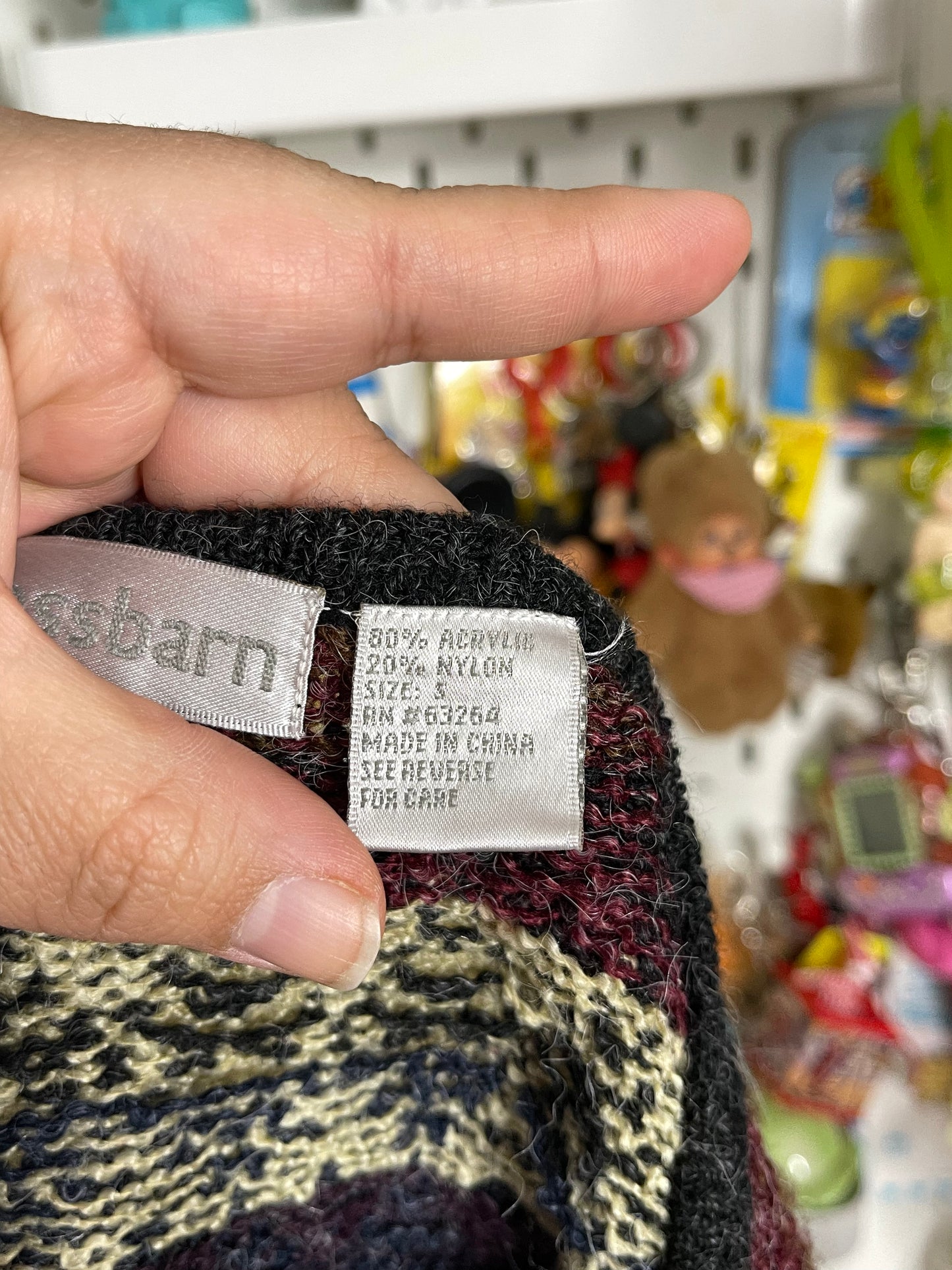 Vintage Fall Fuzzy Knit Cardigan Sz S