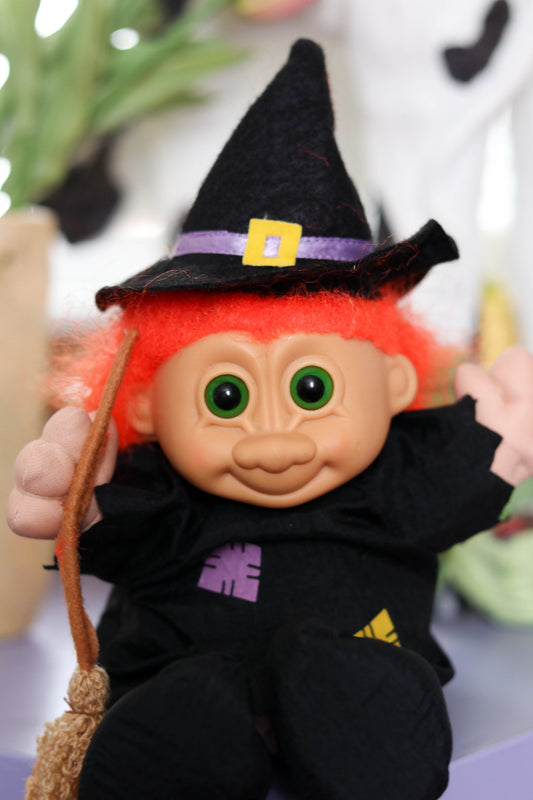 Vintage Halloween Witch Wee Troll Kidz