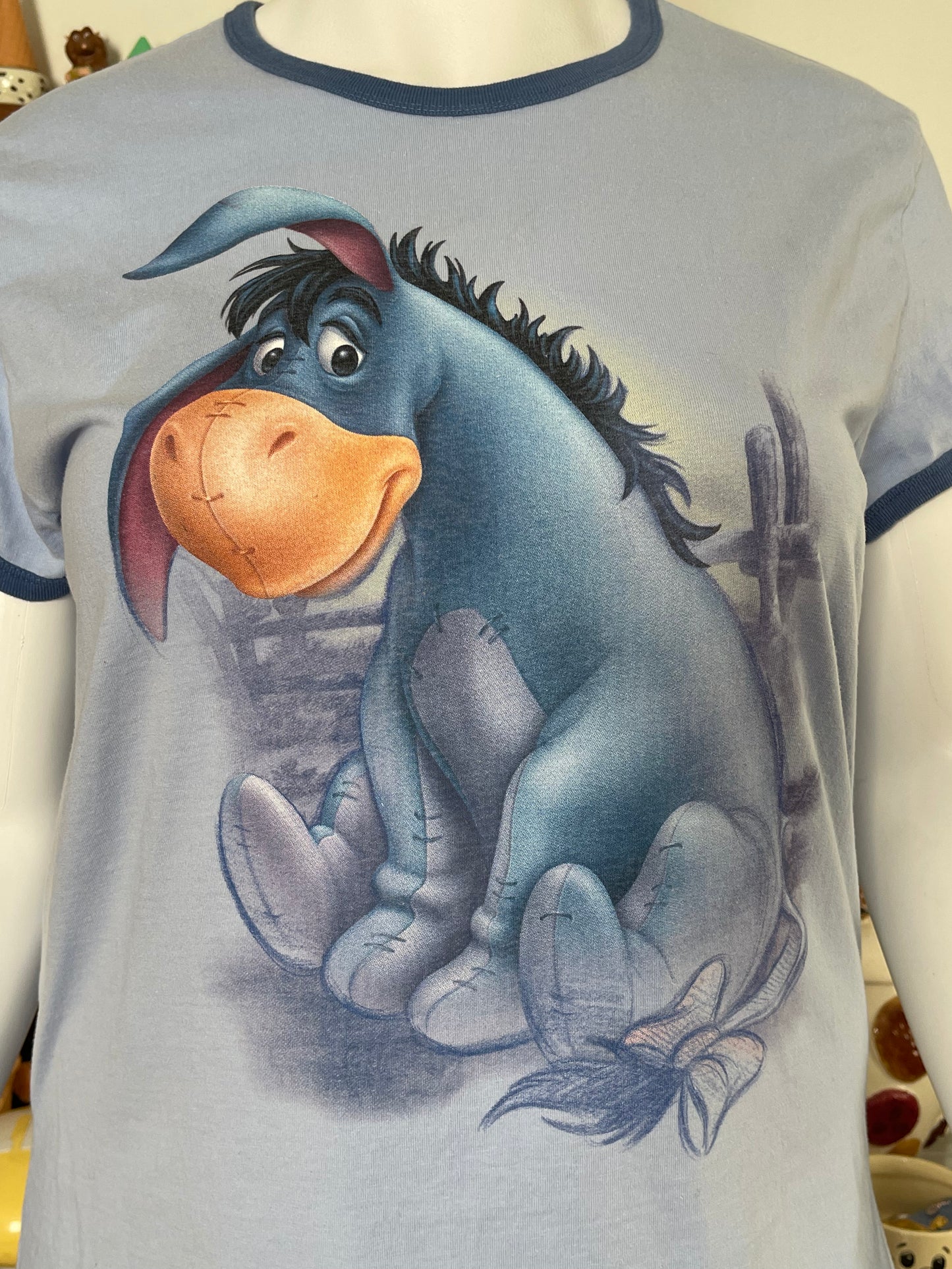 2000s Eeyore ringer tee sz XL
