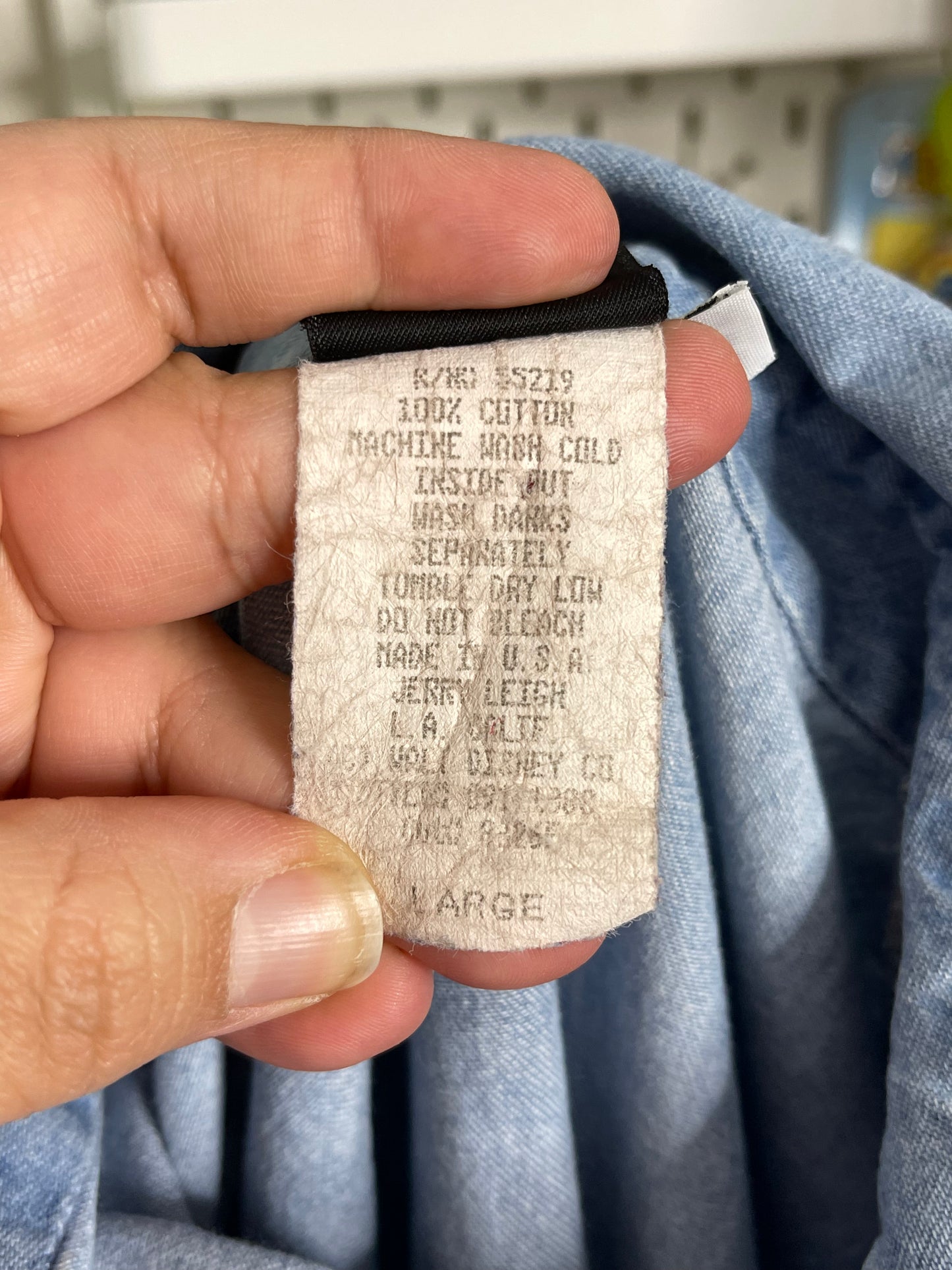 90s Minnie Mouse Denim Button Down Sz L