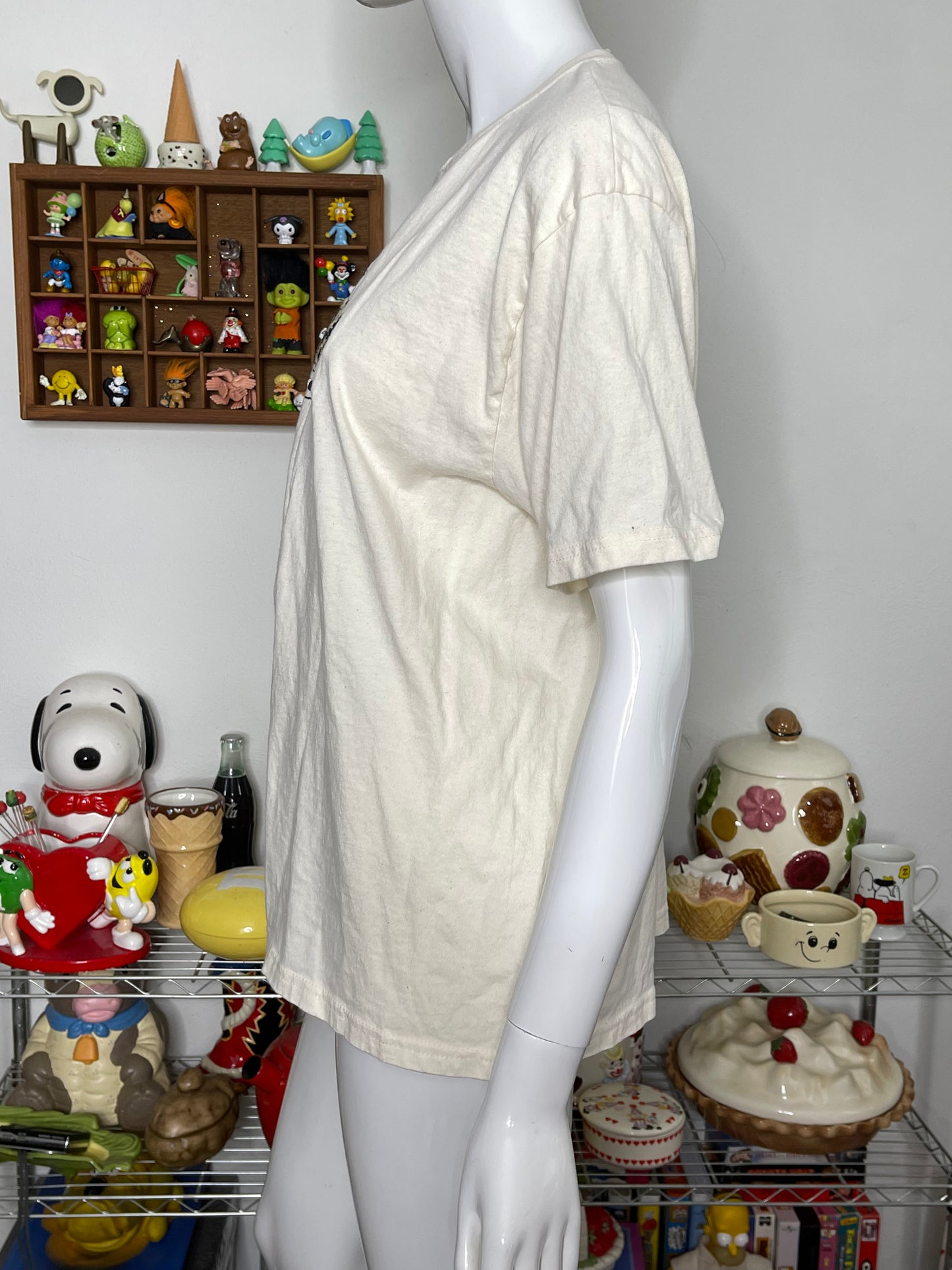 Vintage 90s Fuzzy Textured Cat Tee