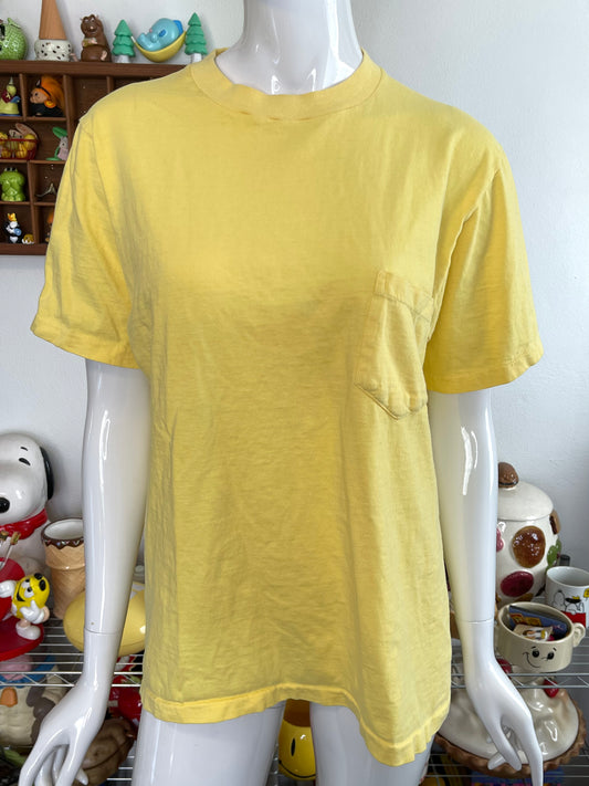 Vintage 70s Yellow Single Stitch Tee Sz M/L