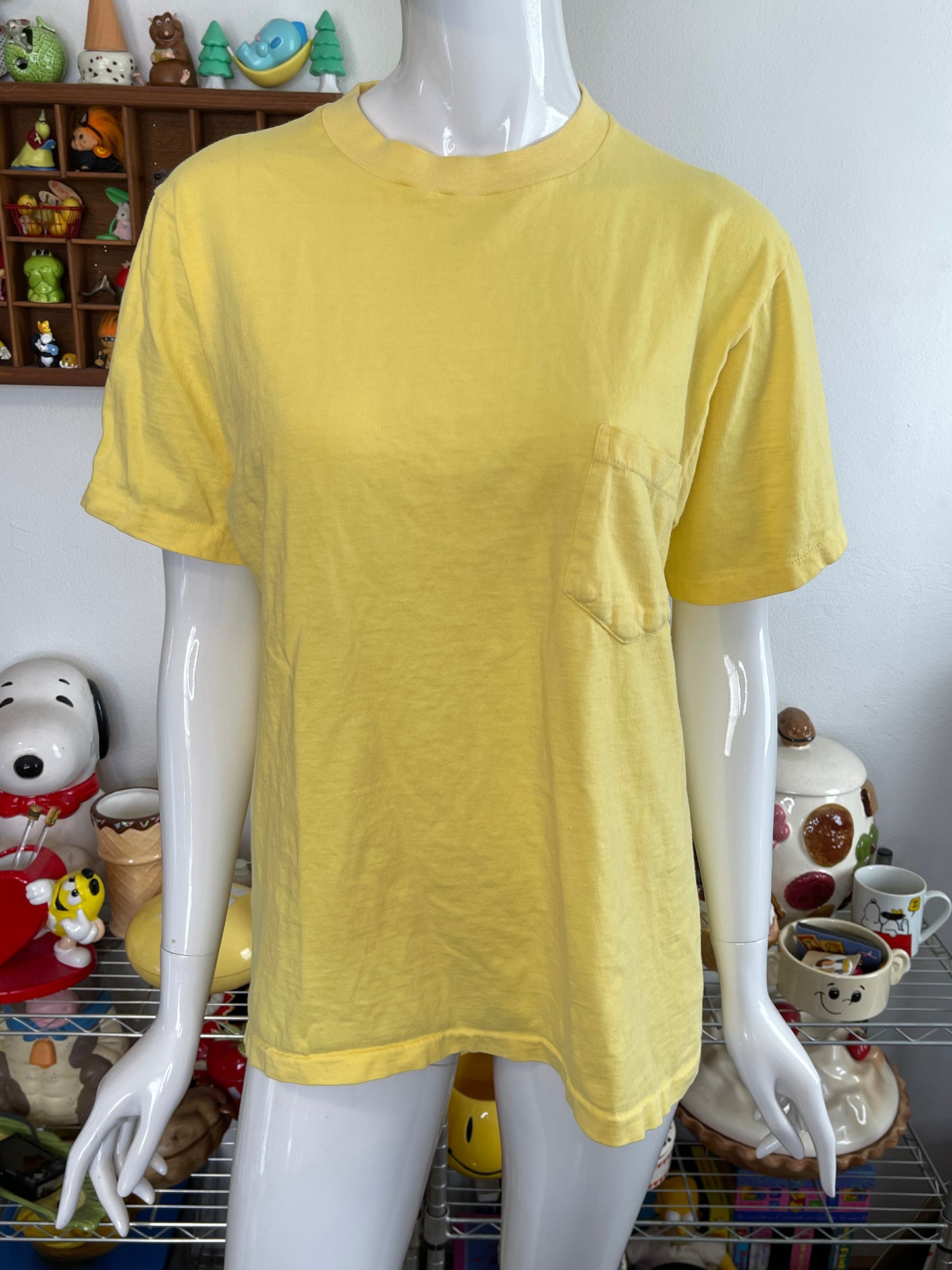 Vintage 70s Yellow Single Stitch Tee Sz M/L
