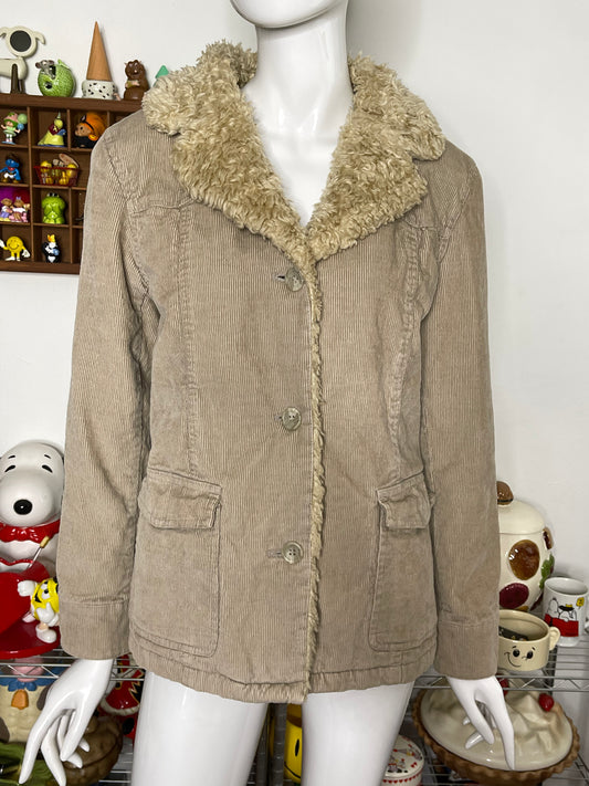 2000s Sherpa Corduroy Jacket Sz L