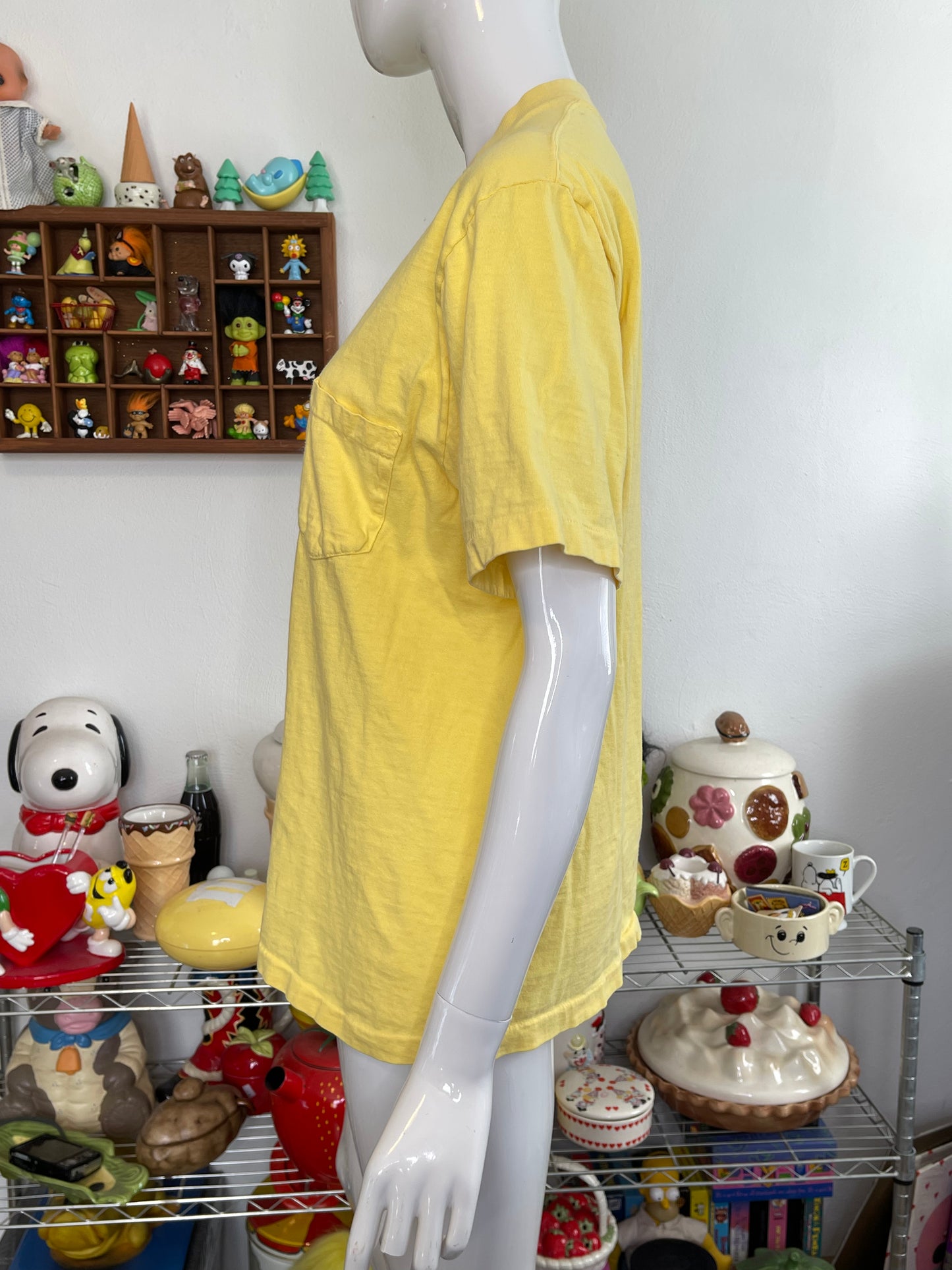 Vintage 70s Yellow Single Stitch Tee Sz M/L