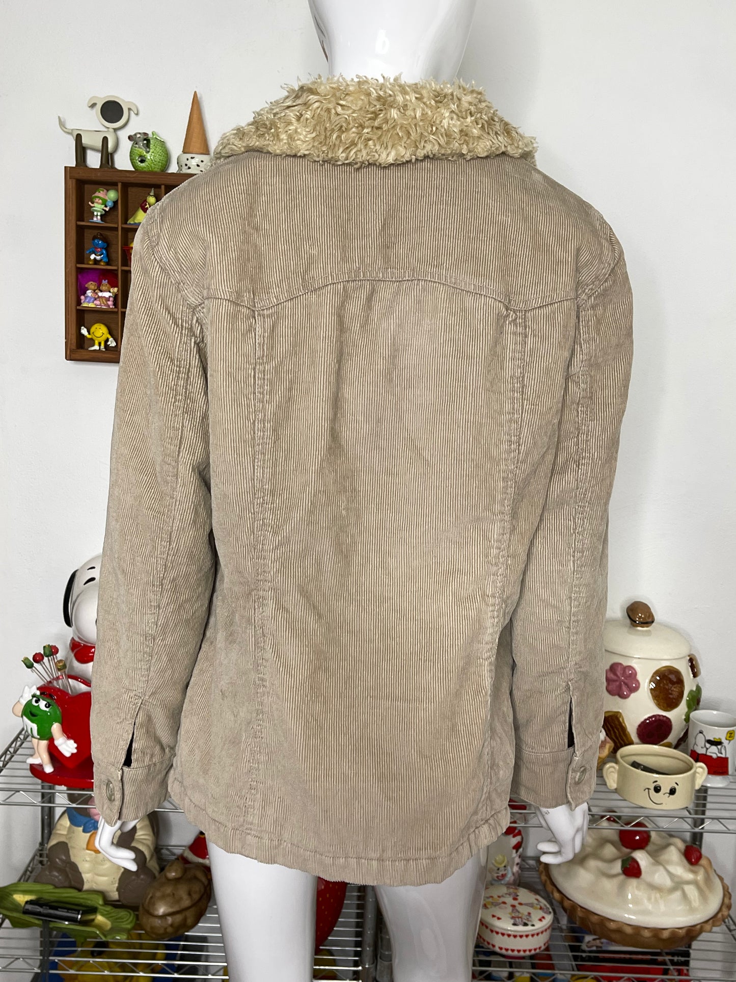 2000s Sherpa Corduroy Jacket Sz L