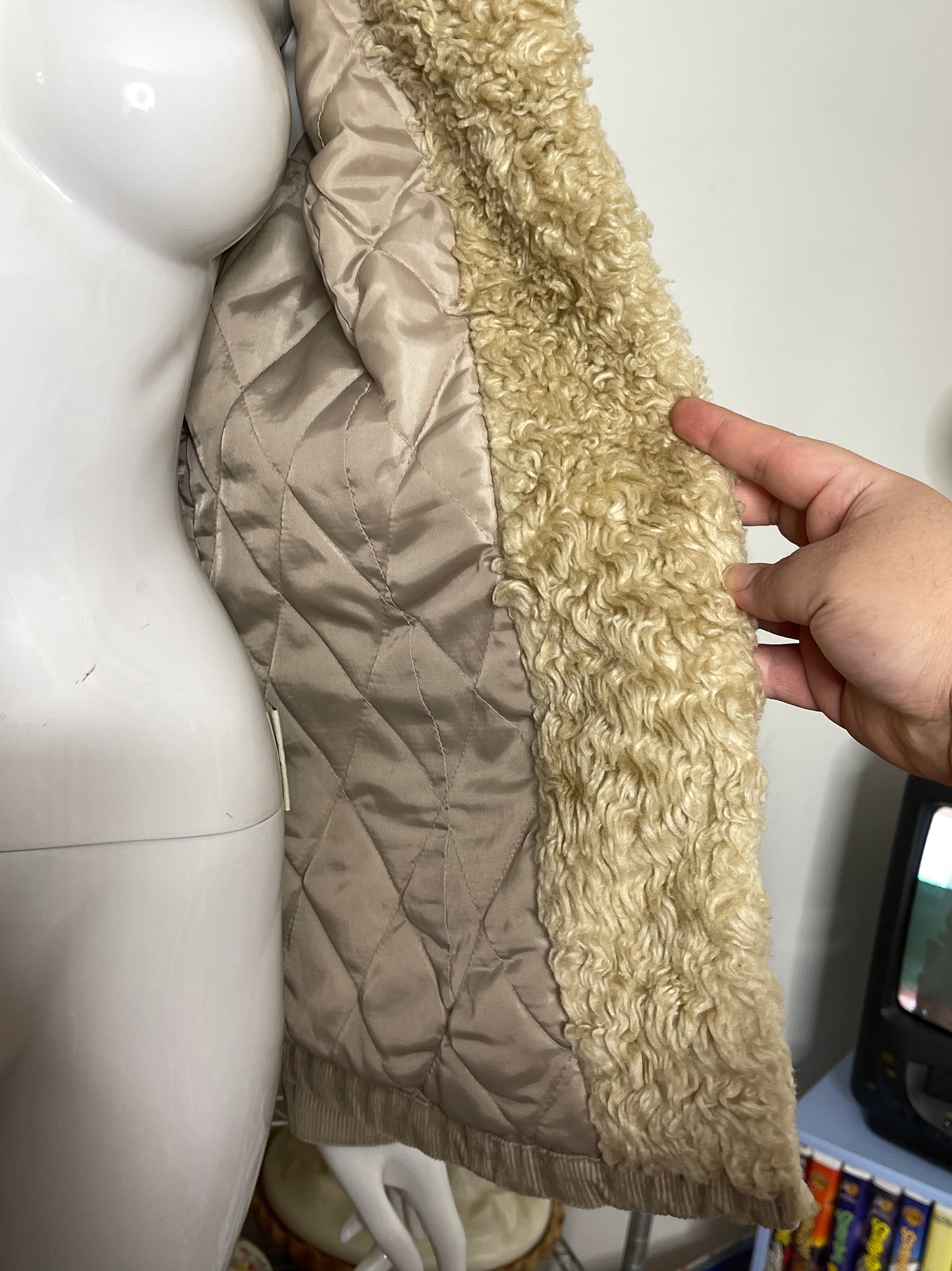 2000s Sherpa Corduroy Jacket Sz L