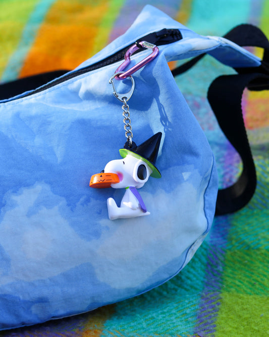 2000s Snoopy Green Witch Keychain + Case