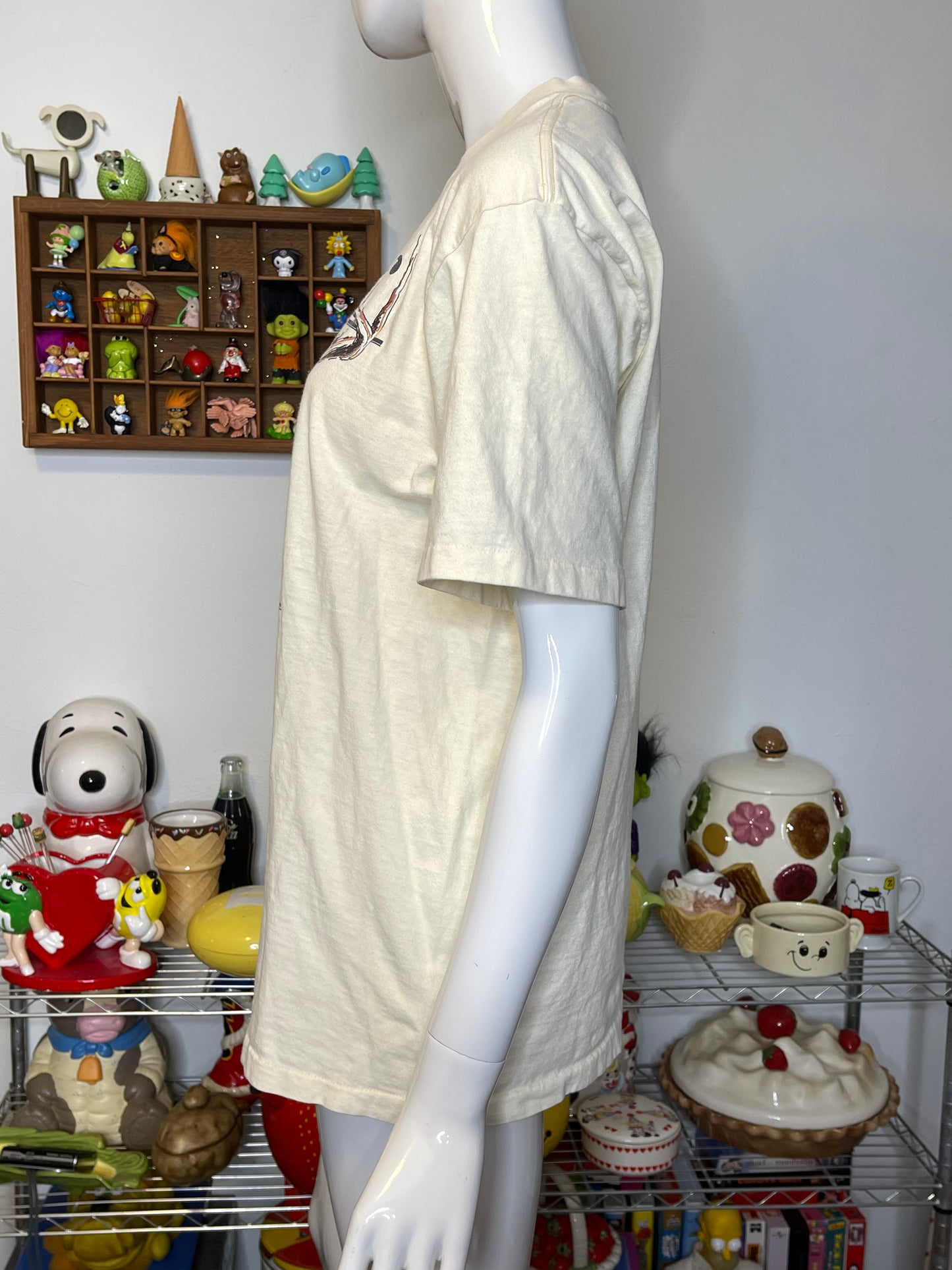 Vintage 80s White-Tailed Deer Graphic Tee Sz M