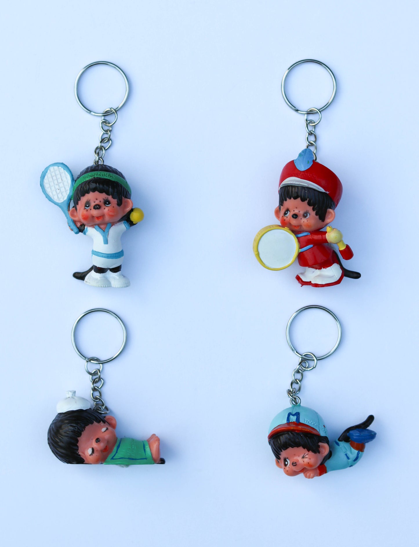 Vintage Upcycled Monchhichi Trinket Keychains