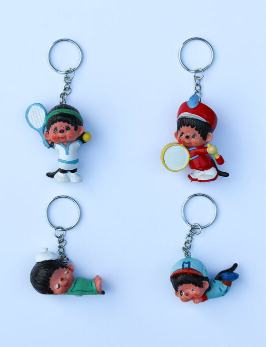 Vintage Upcycled Monchhichi Trinket Keychains