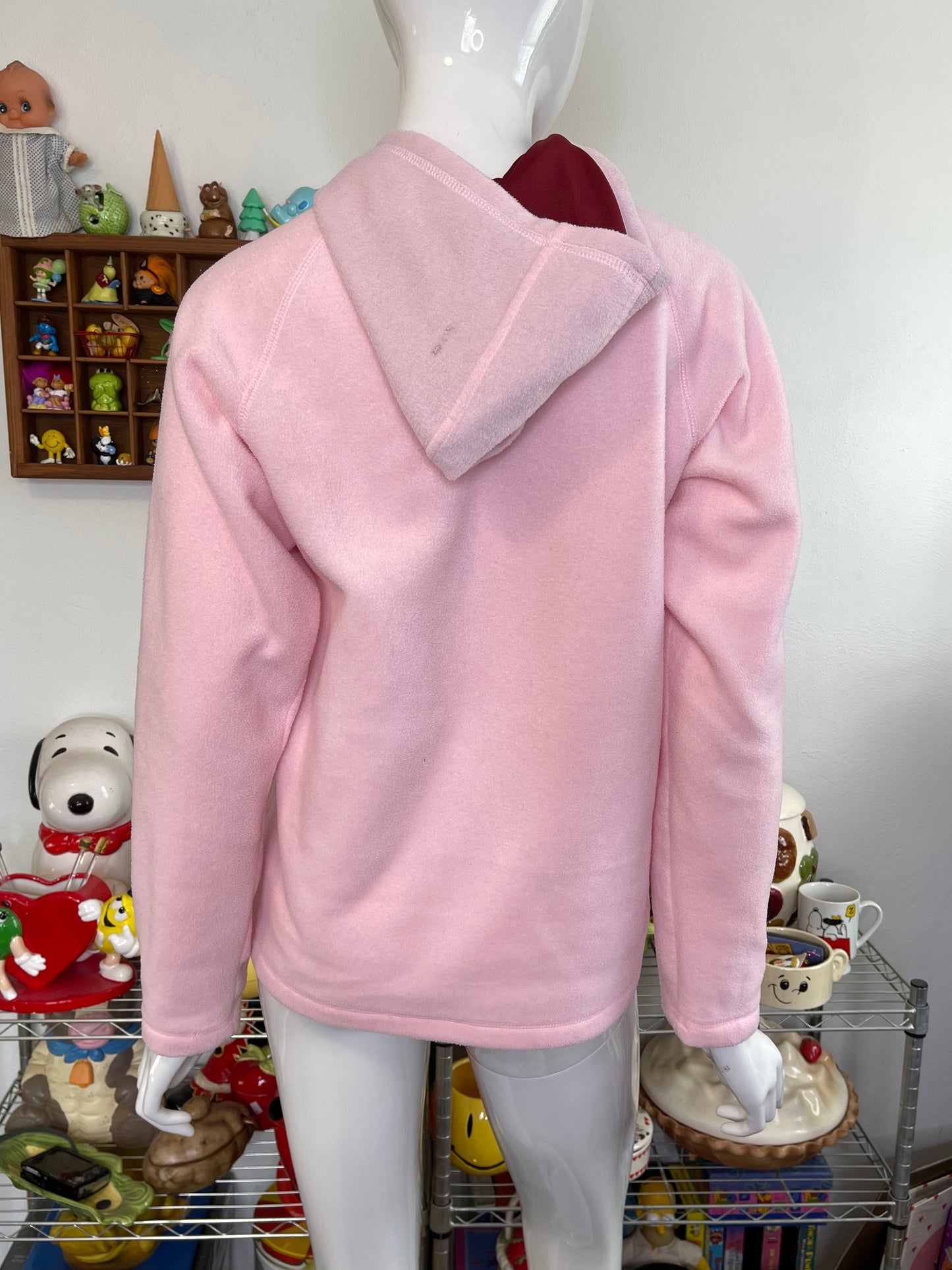 2000s Pink Winnie The Pooh Fleece Hoodie Sz M