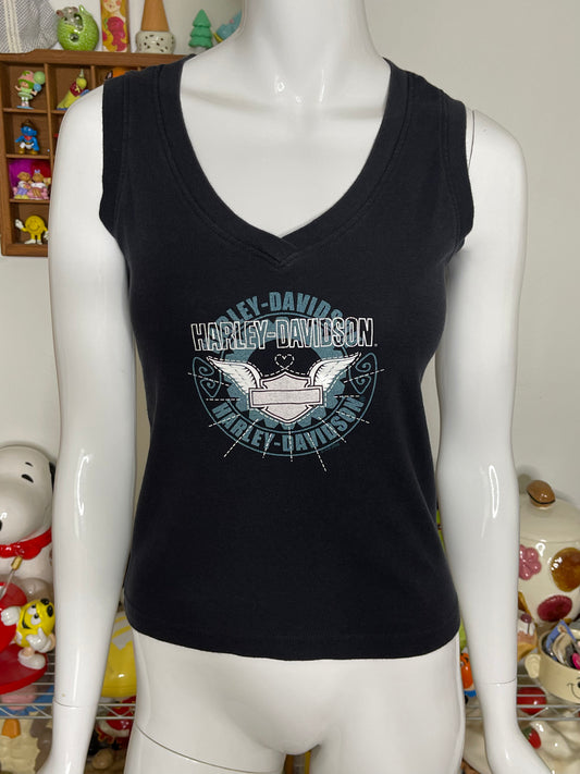 2000s Harley Davidson Angel Wings Tank Top Sz M