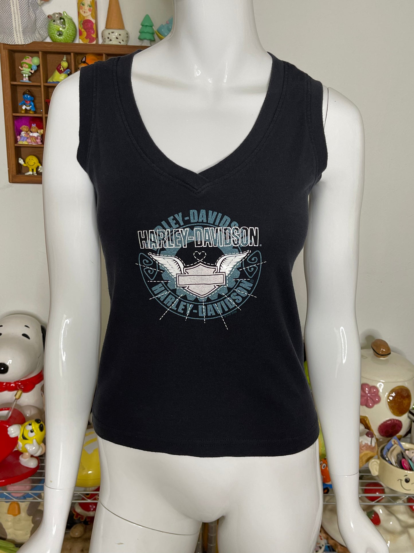 2000s Harley Davidson Angel Wings Tank Top Sz M