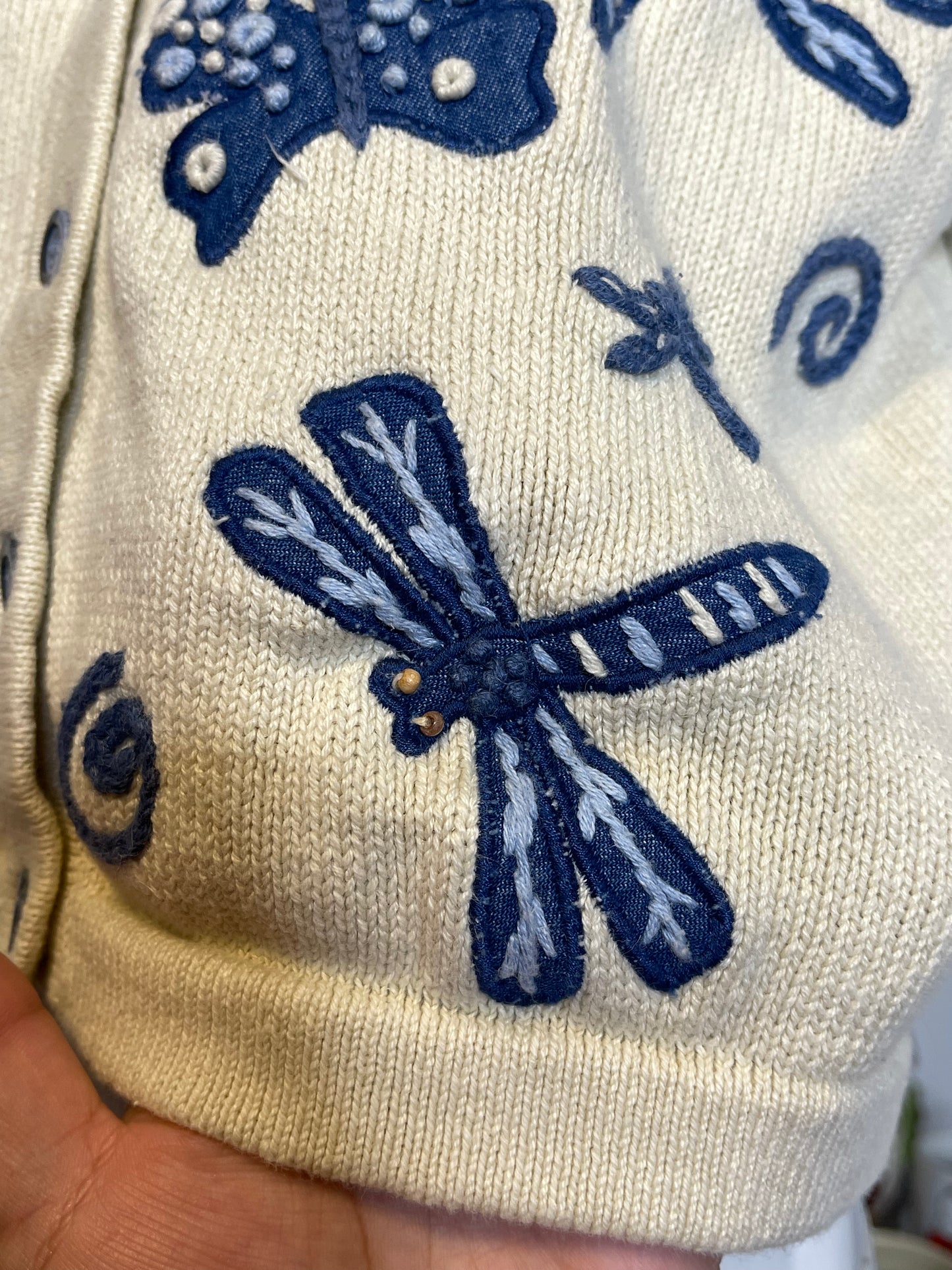 90s Dragonfly Patchwork knit vest sz M