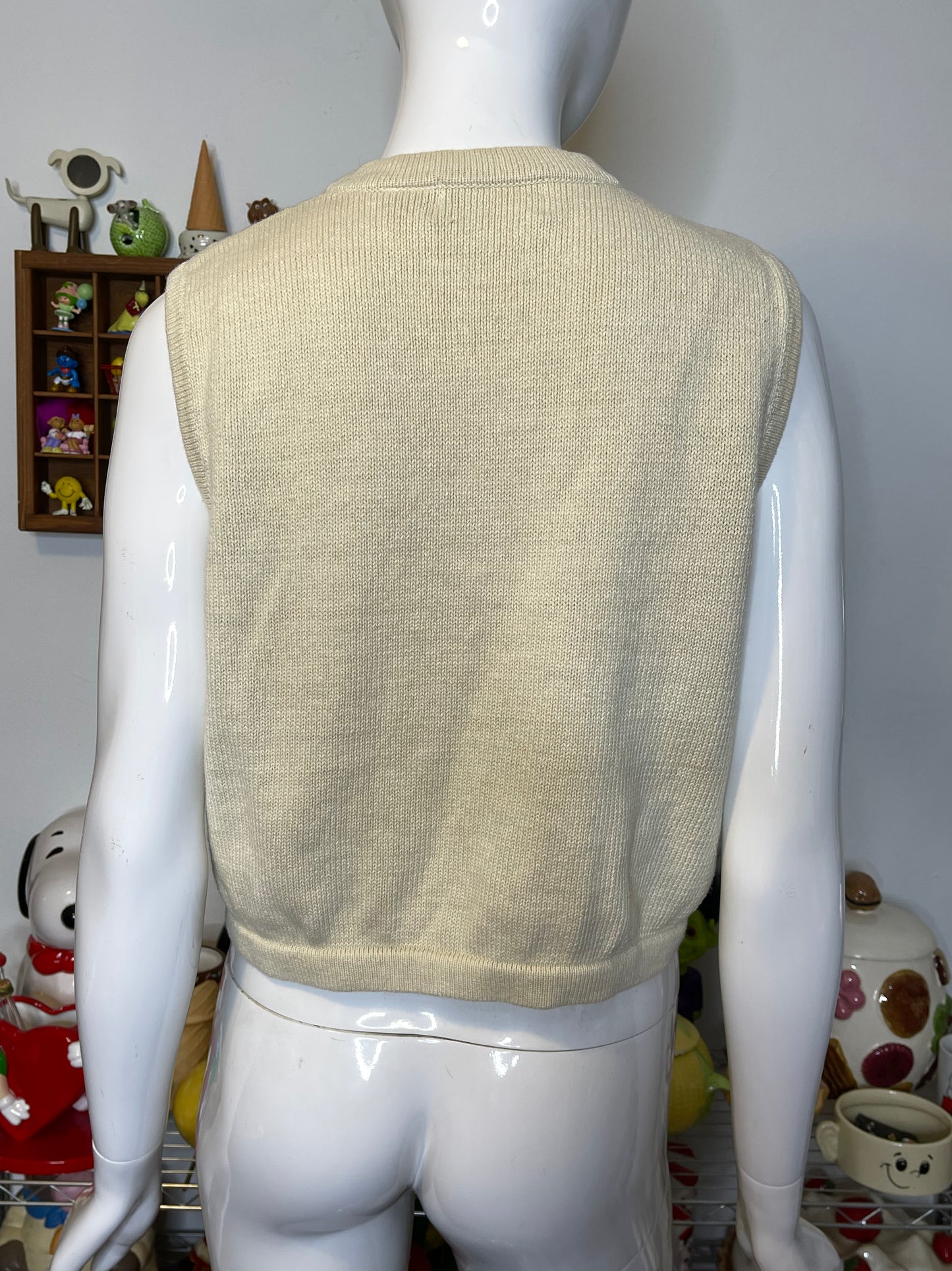 90s Dragonfly Patchwork knit vest sz M