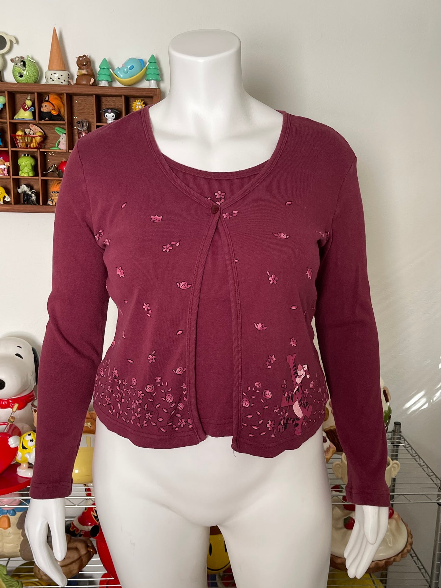 Vintage Tigger floral long sleeve top sz XL