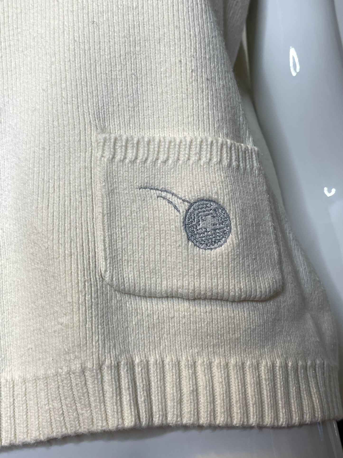 Vintage 90s Tweety Golf Cream Knit Vest Sz M