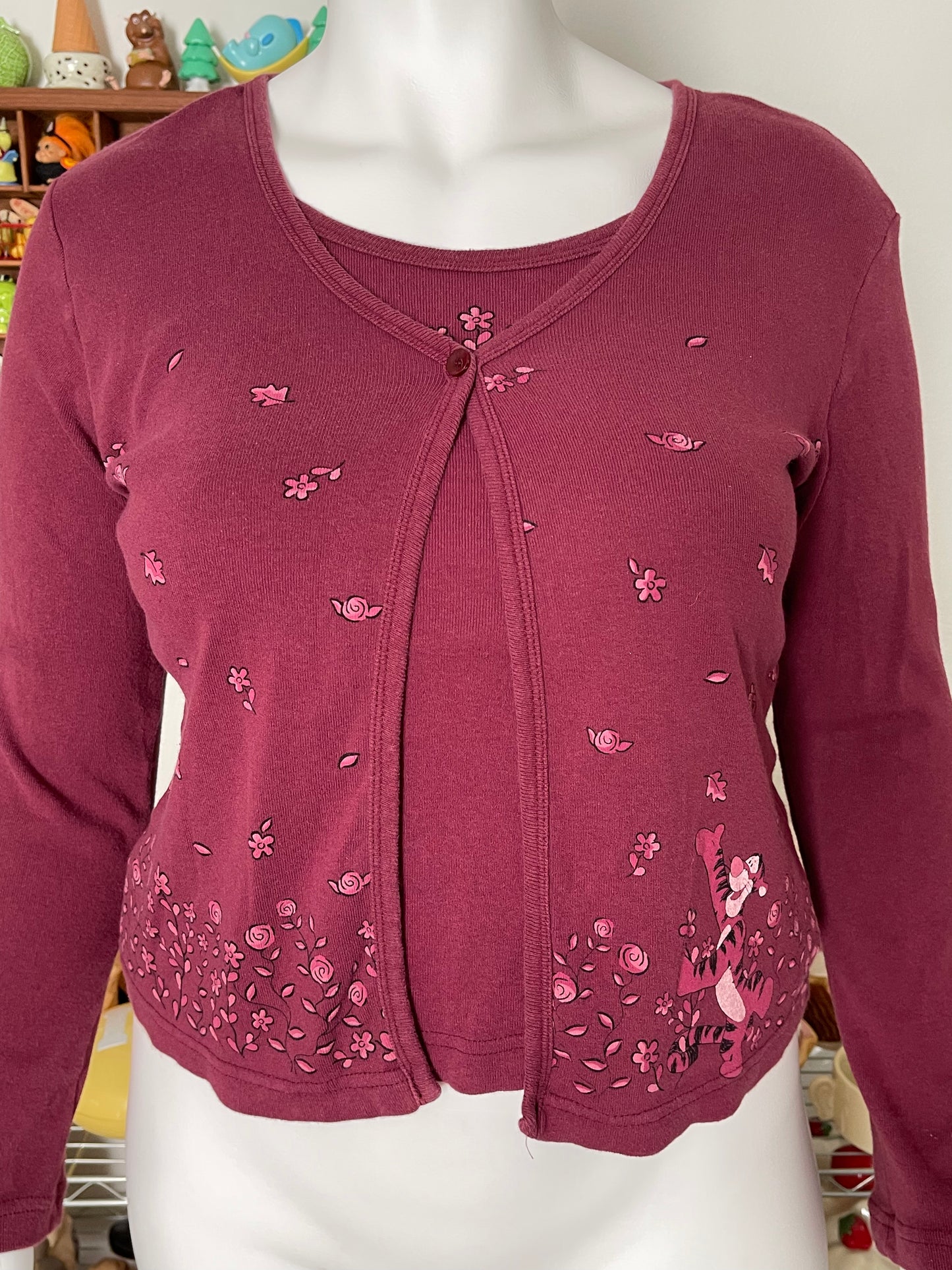 Vintage Tigger floral long sleeve top sz XL