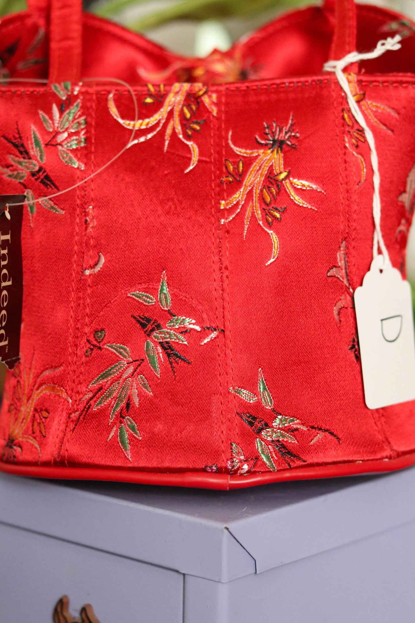 2000s Deadstock Red Floral Bustier Purse (D)