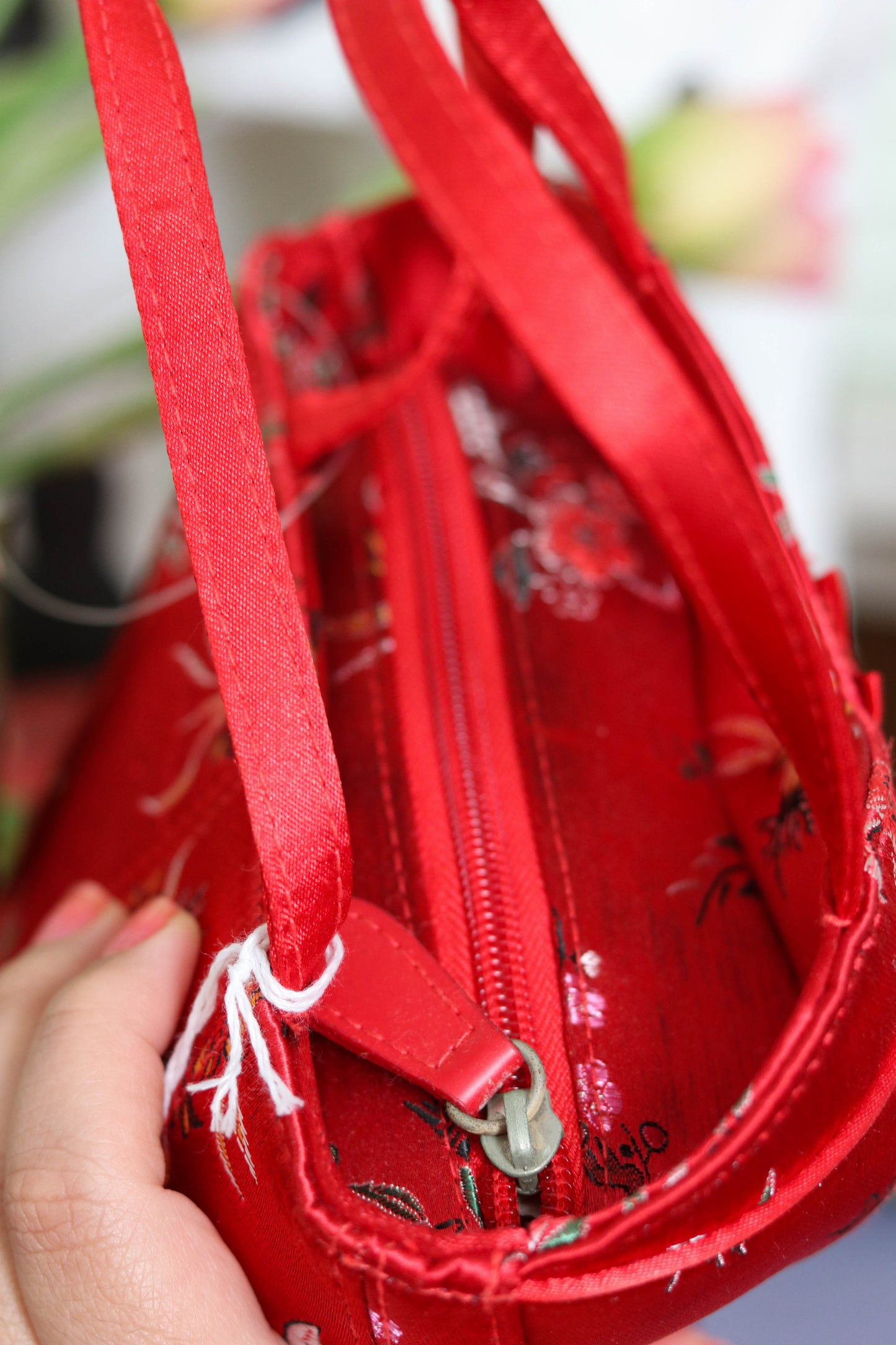 2000s Deadstock Red Floral Bustier Purse (D)