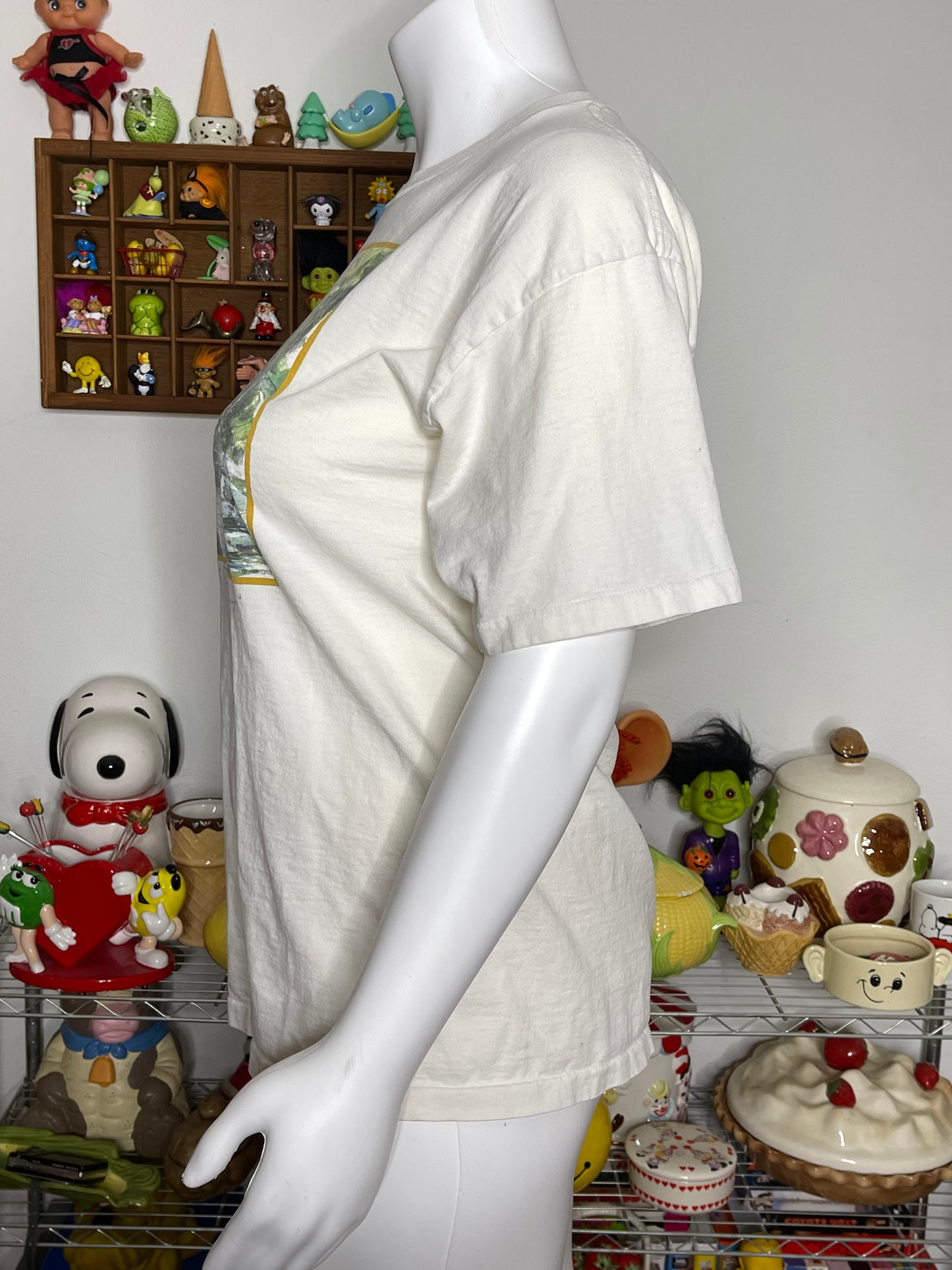 Vintage 90s " The Perfect Day" Fishing Art Graphic Tee Sz XL