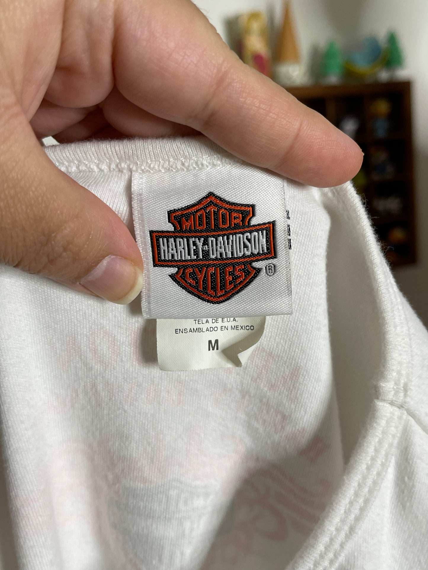 2000s Harley Davidson Cherub Heart Fitted Tee Sz M