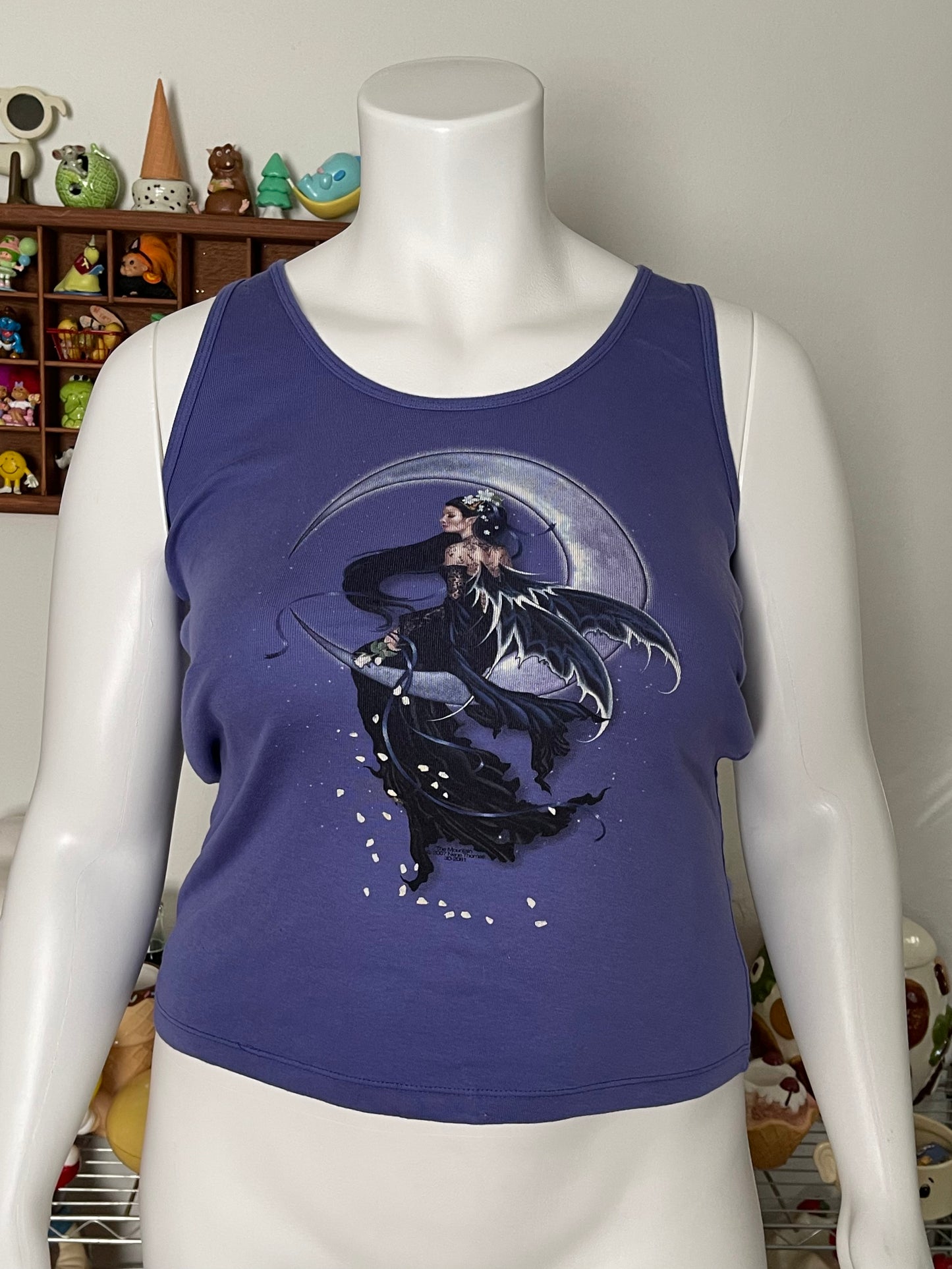 Y2K Purple dark angel fairy tank sz XL