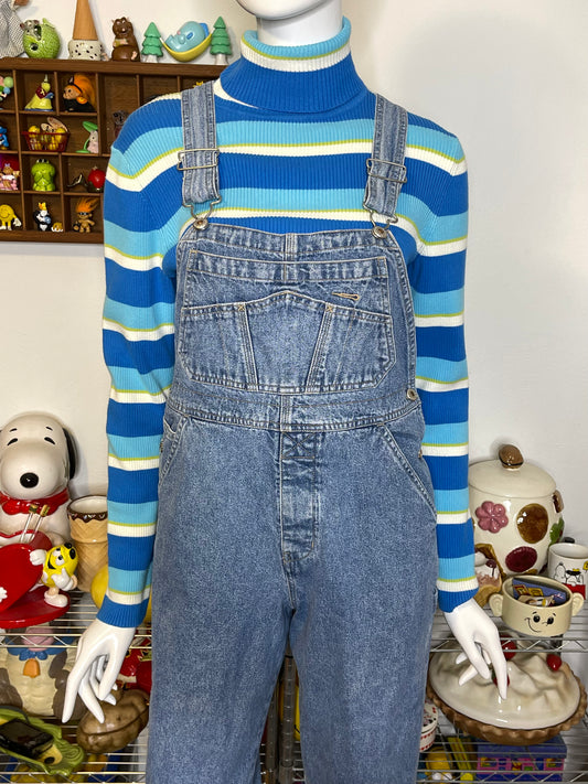 Vintage 90s Light Wash Gap Denim Overalls Sz M