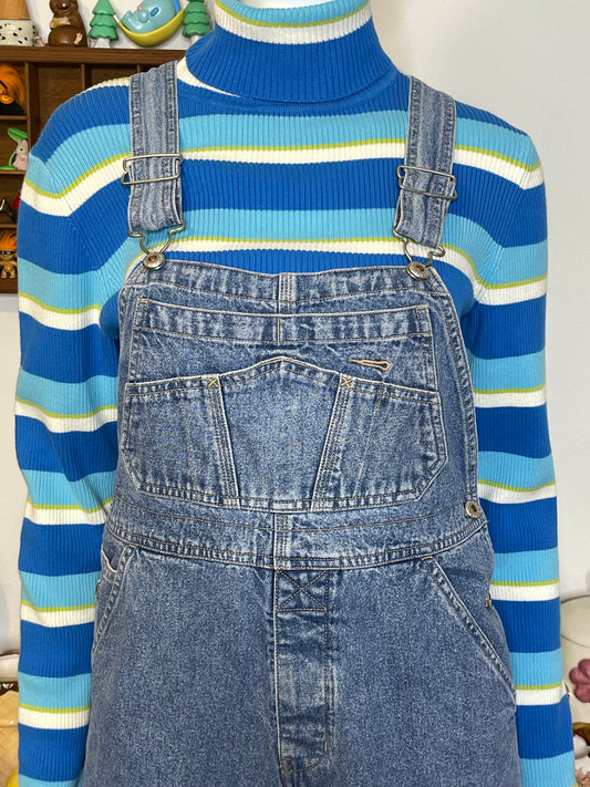 Vintage 90s Light Wash Gap Denim Overalls Sz M