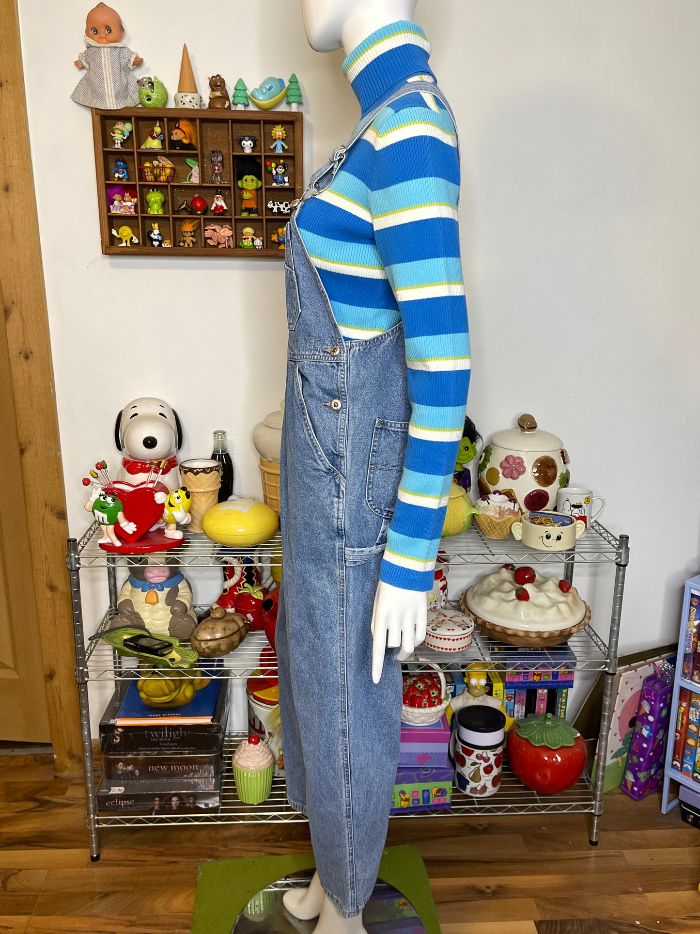 Vintage 90s Light Wash Gap Denim Overalls Sz M