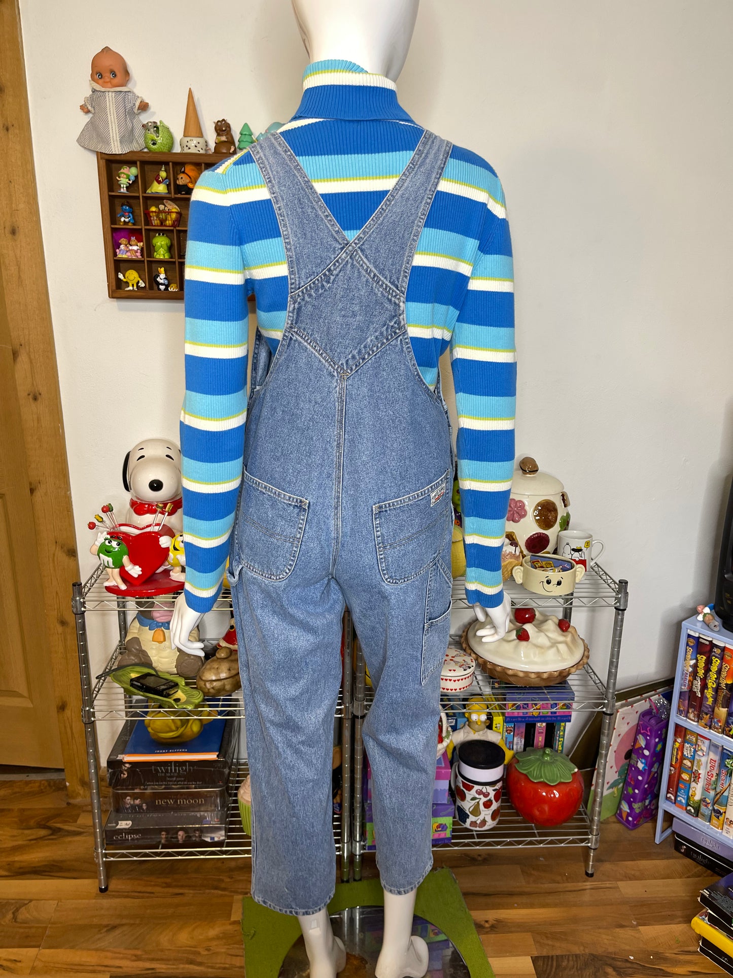 Vintage 90s Light Wash Gap Denim Overalls Sz M