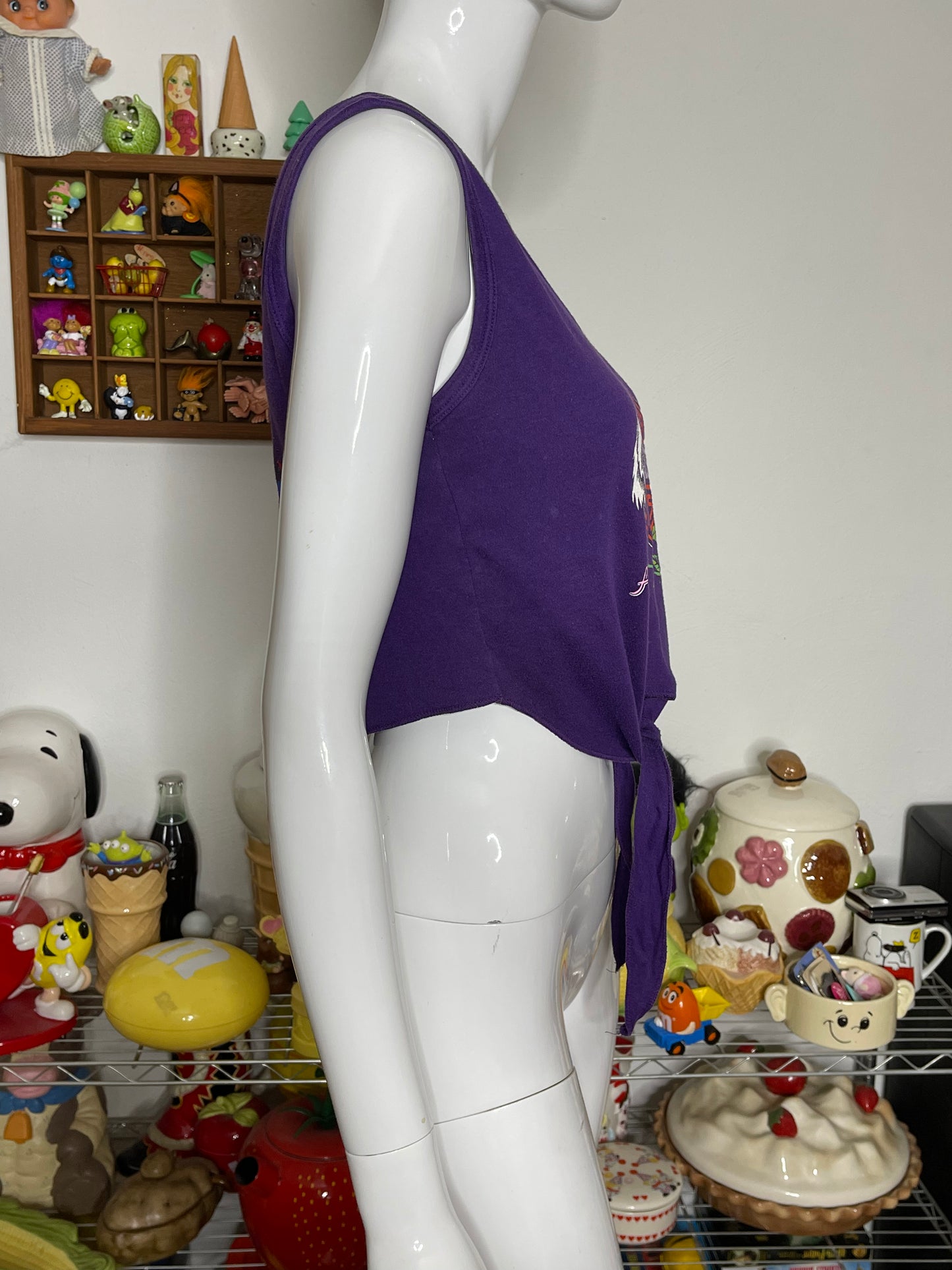 Vintage Purple Harley Davidson Eagle Cropped Top Sz M