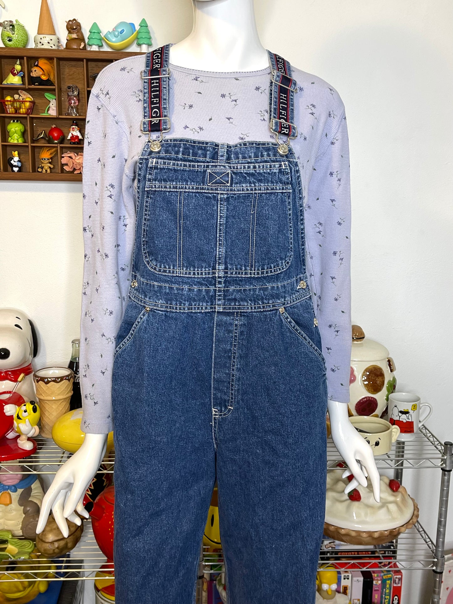 Vintage 2000s Tommy Hilfiger Denim Overalls Sz M
