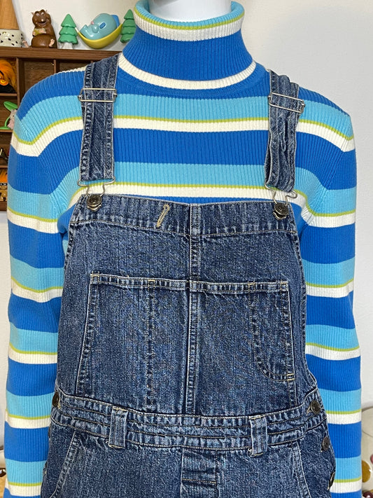 2000s Northcrest Dark Wash Denim Overalls Sz M