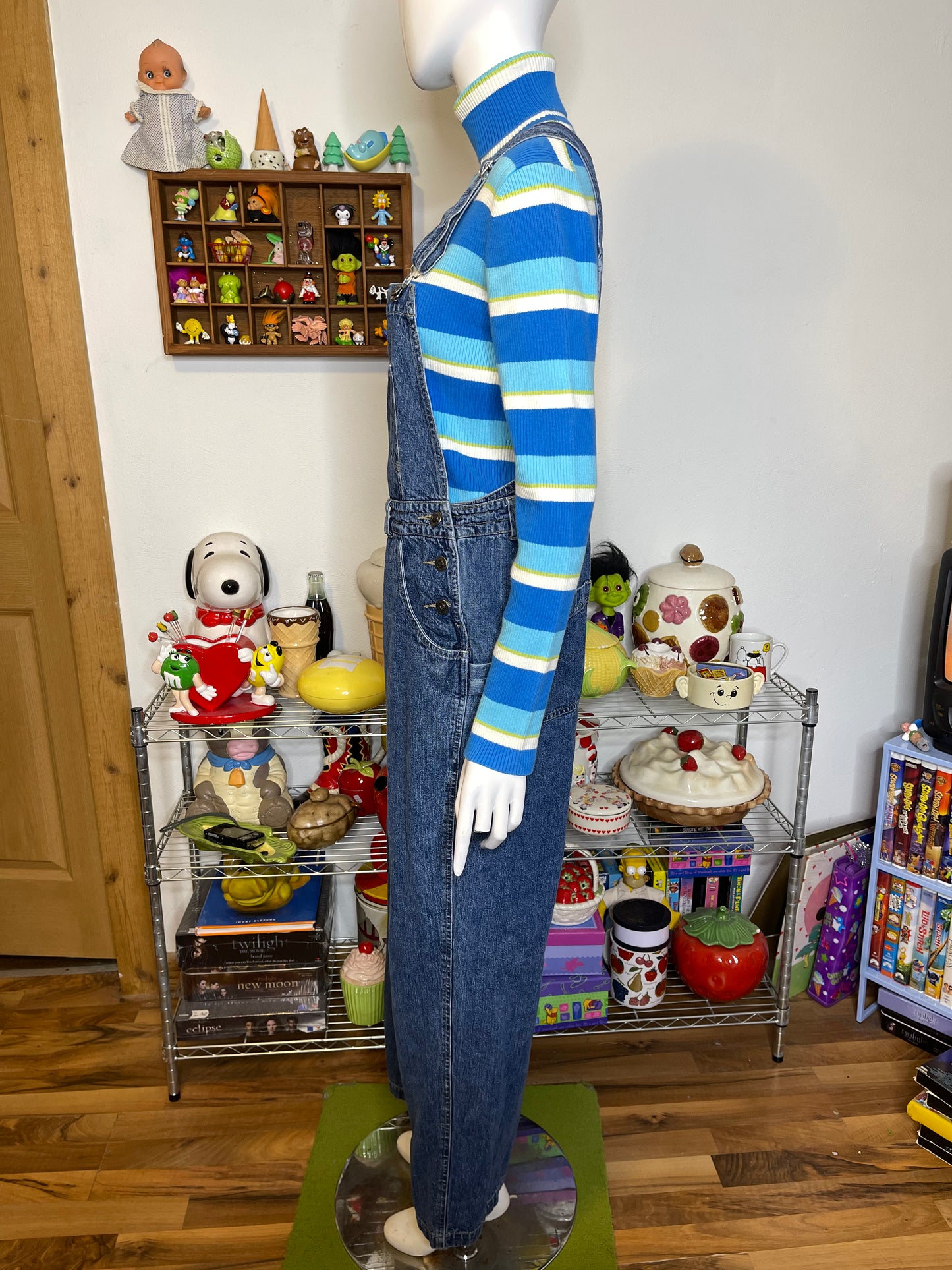 2000s Northcrest Dark Wash Denim Overalls Sz M