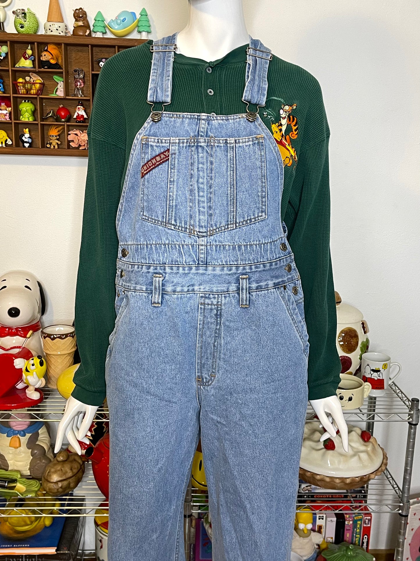 Vintage Light Wash UnionBay Denim Overalls Sz M