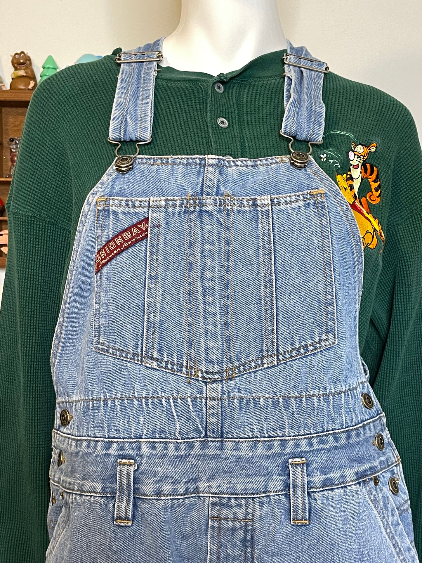 Vintage Light Wash UnionBay Denim Overalls Sz M