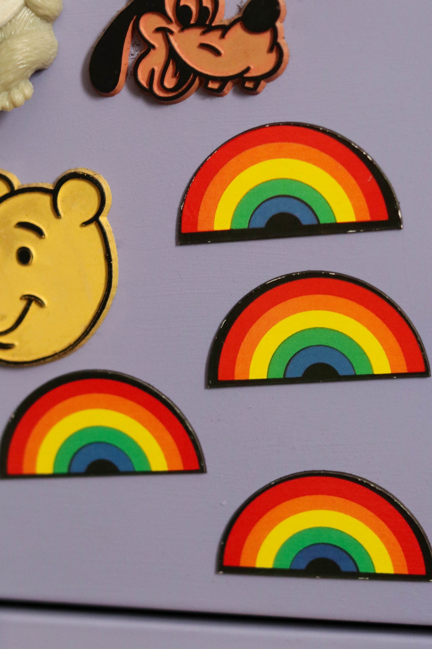 Vintage Deadstock Rainbow Magnets Note Holders (D)