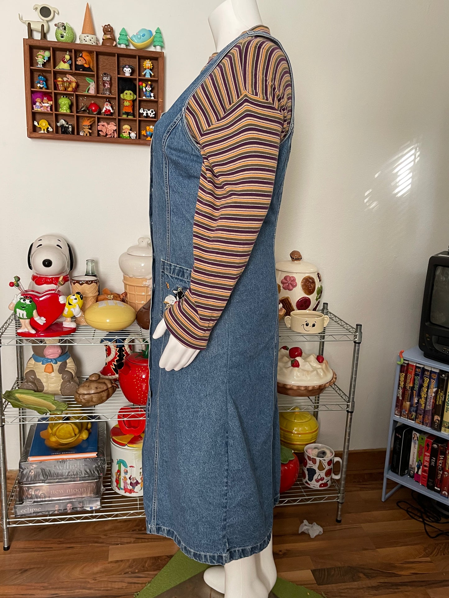 90s Looney Tunes Plus Size Maxi Denim Dress sz 18W