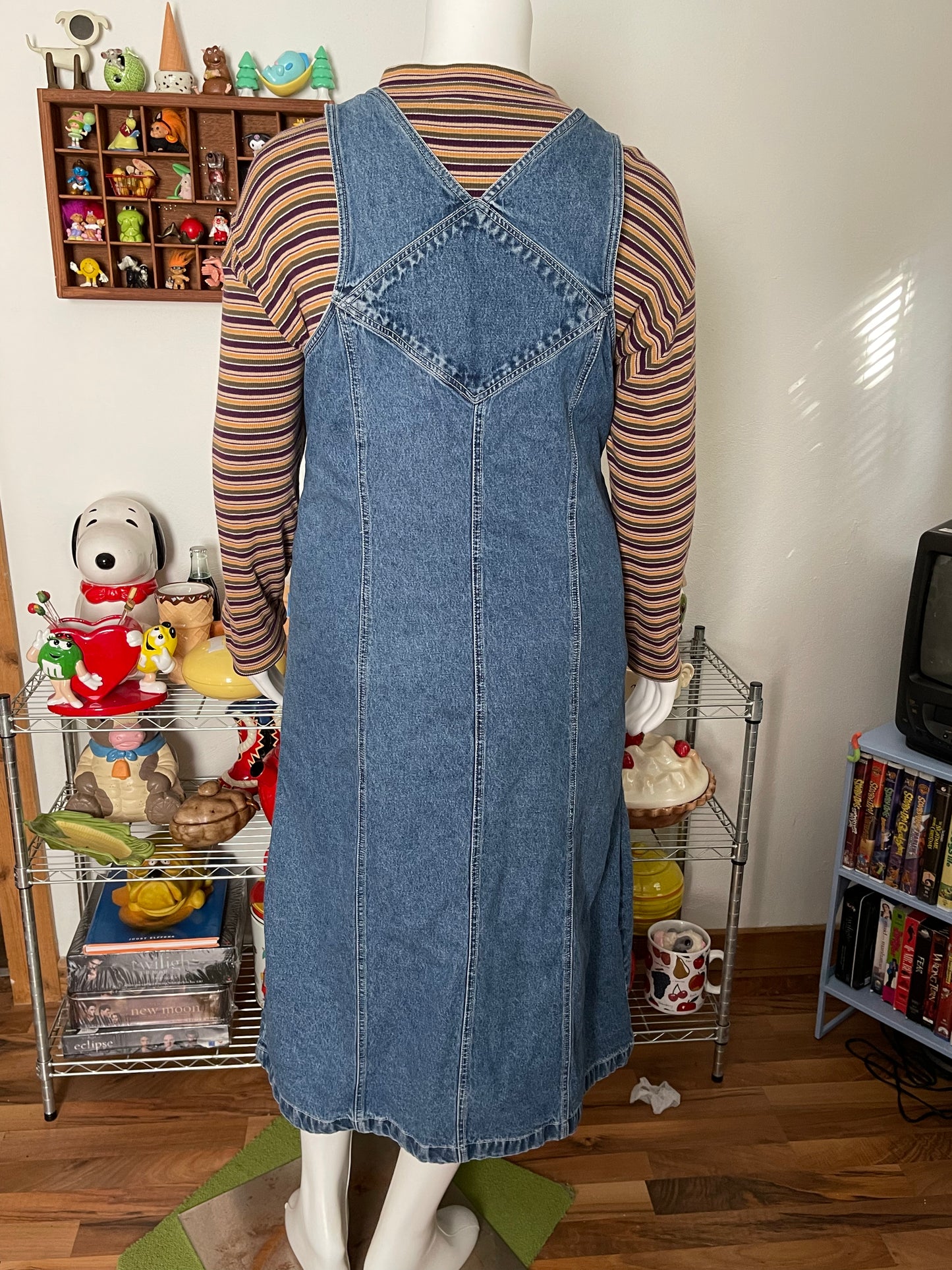 90s Looney Tunes Plus Size Maxi Denim Dress sz 18W