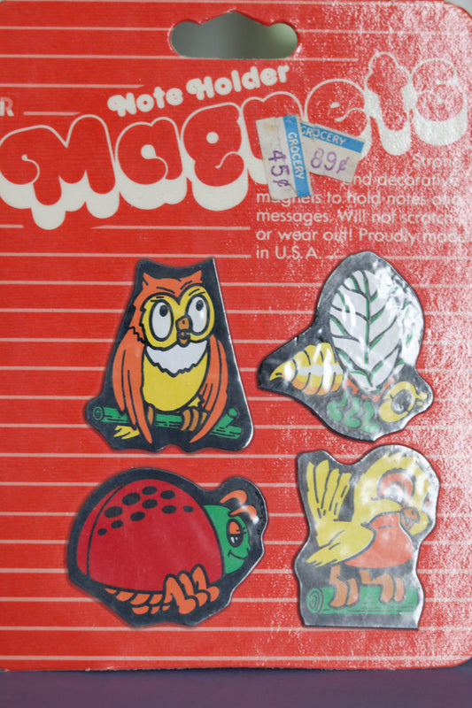 Vintage Deadstock Animal Magnets Note Holders (A)